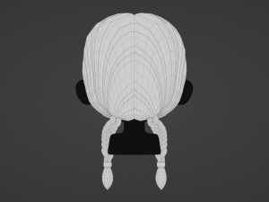 Female Hair Style 09 Modello 3D
