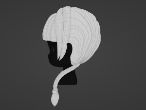 Female Hair Style 09 Modello 3D