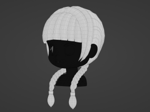 Female Hair Style 09 Modello 3D