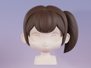 Female Hair Style 10 3D 모델