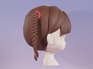Female Hair Style 11 3D Model