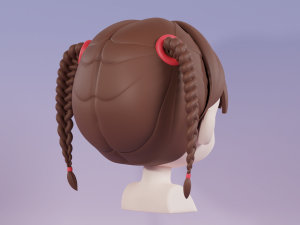 Female Hair Style 11 3D Model