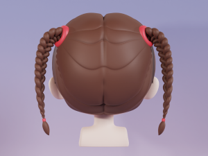 Female Hair Style 11 3D Model