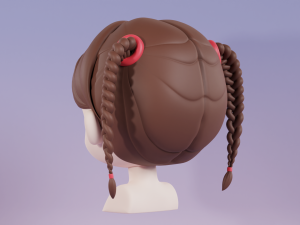 Female Hair Style 11 3D Model