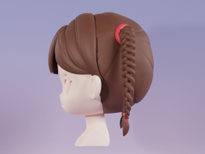 Female Hair Style 11 3D Model