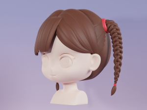 Female Hair Style 11 3D Model