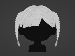 Female Hair Style 11 3D Model