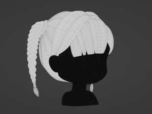 Female Hair Style 11 3D Model
