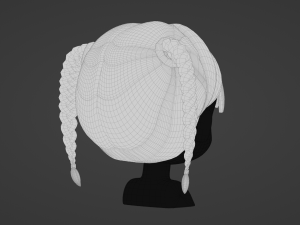 Female Hair Style 11 3D Model