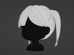 Female Hair Style 11 3D Model