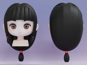 Stile di capelli femminile 12 Modello 3D