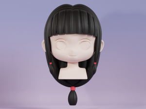 Female Hair Style 12 3D Модель