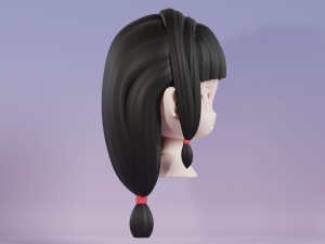 Female Hair Style 12 3D Модель