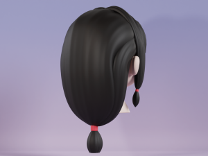 Female Hair Style 12 3D Модель