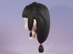 Female Hair Style 12 3D Модель