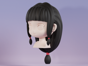 Female Hair Style 12 3D Модель
