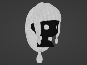 Female Hair Style 12 3D Модель