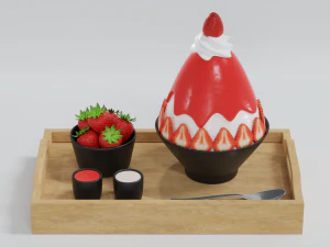 Strawberry Bingsu 3D Model