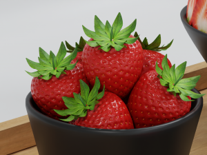 Strawberry Bingsu Model 3D
