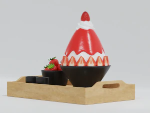 Strawberry Bingsu 3D Model