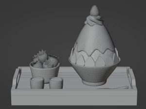 Strawberry Bingsu 3D Model