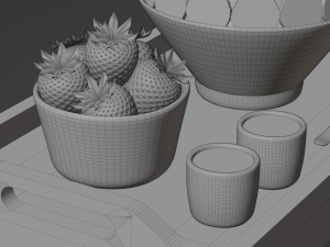 Strawberry Bingsu Model 3D