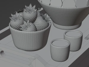 Strawberry Bingsu 3D Model