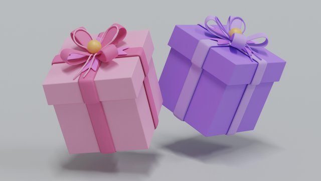 Giftbox 3D Модель .c4d .max .obj .3ds .fbx .stl .blend 
