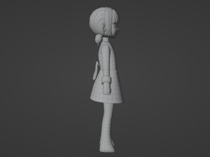Minimal Woman Cartoon Character 3Dモデル