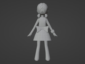 Minimal Woman Cartoon Character 3Dモデル