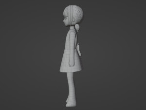 Minimal Woman Cartoon Character 3Dモデル