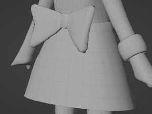 Minimal Woman Cartoon Character 3Dモデル