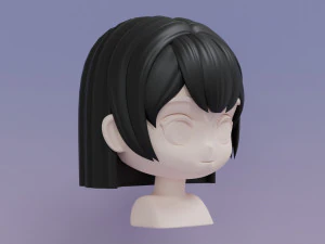 Female Hair Style 13 3D Model