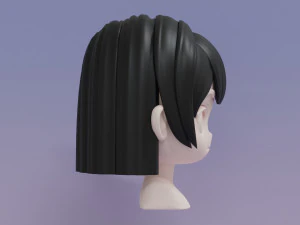 Female Hair Style 13 3D Model