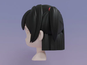 Female Hair Style 13 3D Model