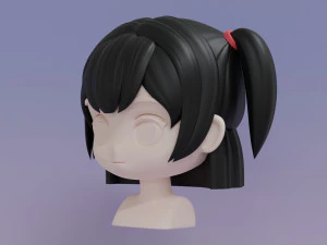 Female Hair Style 13 3D Model