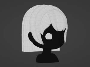 Female Hair Style 13 3D Model
