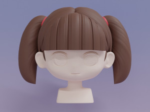Female Hair Style 14 3D Model