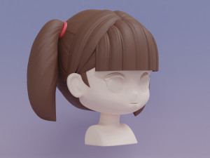 Female Hair Style 14 3D Model