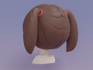 Female Hair Style 14 3D Model