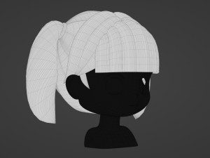 Female Hair Style 14 3D Model