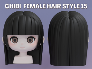Female Hair Style 15 3D 模型