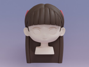 Female Hair Style 16 3D-Modell