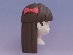 Female Hair Style 16 3D-Modell