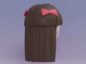 Female Hair Style 16 3D-Modell