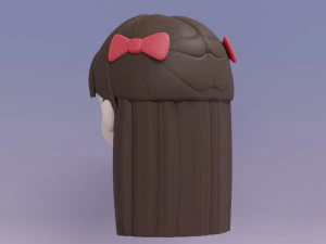 Female Hair Style 16 3D Model