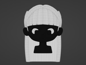 Female Hair Style 16 3D-Modell