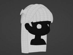 Female Hair Style 16 3D-Modell