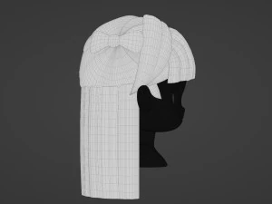 Female Hair Style 16 3D Model