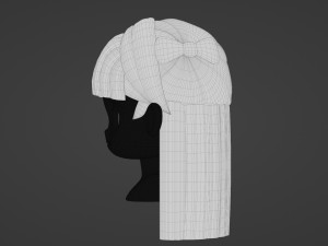 Female Hair Style 16 3D-Modell